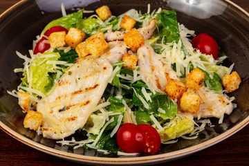 Caesar salad with chicken