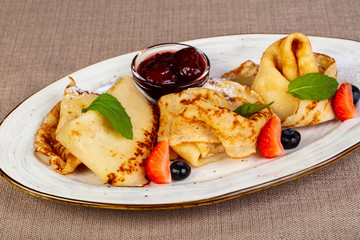 Crepes with jam