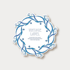 Label, sticker in art nouveau style