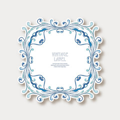 Label, sticker in art nouveau style