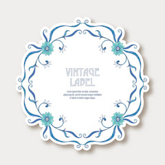 Label, sticker in art nouveau style