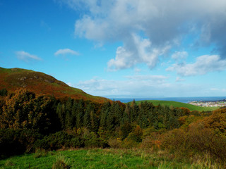 landscape with mountains and clouds