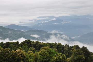 View of mountains, Ravangla, Sikkim, India