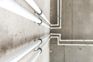copper pipes in boiler-room