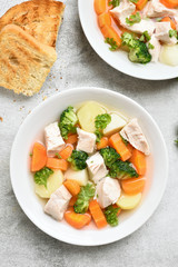 Diet vegetable chicken soup