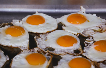 Big Container with  Scrambled Eggs in Buffet