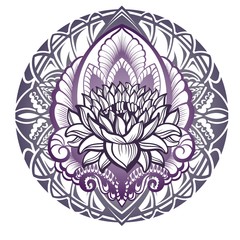 Lotus flower silhouette