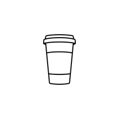 Coffee cup outline icon.