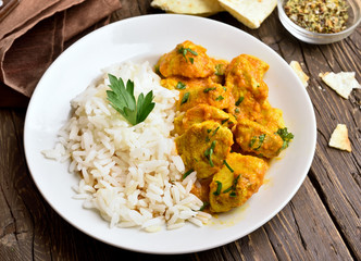 Chicken curry with rice