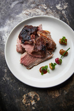 Spit Roasted Wild Boar Dish
