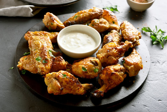 Close Up Of Grill Chicken Wings