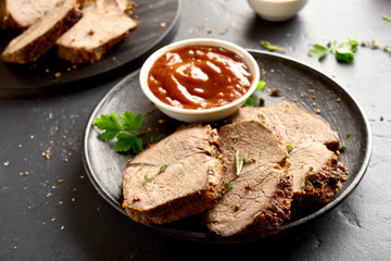 Sliced grilled roast beef