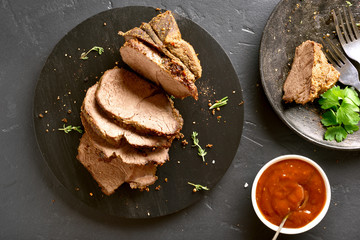Sliced grilled roast beef