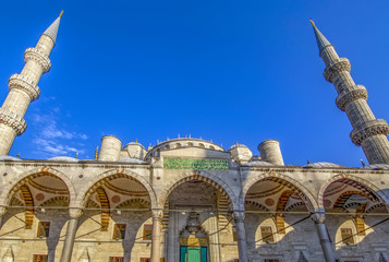 Fototapeta na wymiar The Blue Mosque, (Sultanahmet Camii)