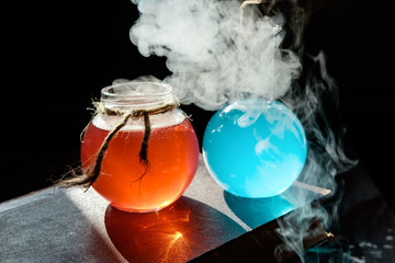 Alchemy and halloween concept.