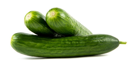 cucumber isolated on white background clipping path