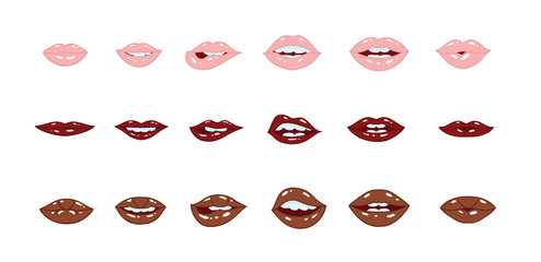 Lips vector collection.