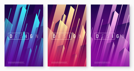 Vector abstract dynamic geometric backgrounds, colorful minimal 