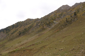 Closeup view of half mountain