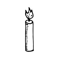 candle lit icon. isolated object