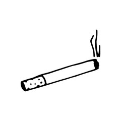 cigarette icon. sketch isolated object