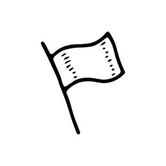 flag icon. sketch isolated object