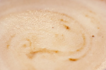  view of hot coffee cappuccino foam