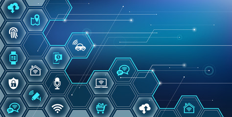 consumer internet of things - iot devices, connectivity & networks – vector illustration