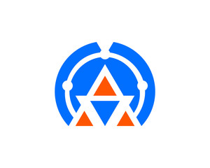 A letter logo design vector icon