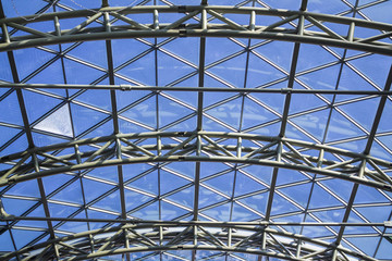 Abstract urbanistic background. Architecture, sculptures and shapes