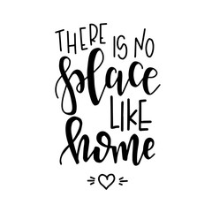 Hand drawn typography poster. Conceptual handwritten phrase Home and Family T shirt hand lettered calligraphic design. Inspirational vector