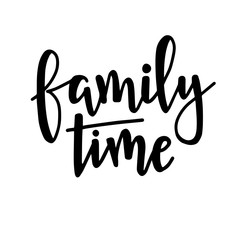 Hand drawn typography poster. Conceptual handwritten phrase Home and Family T shirt hand lettered calligraphic design. Inspirational vector