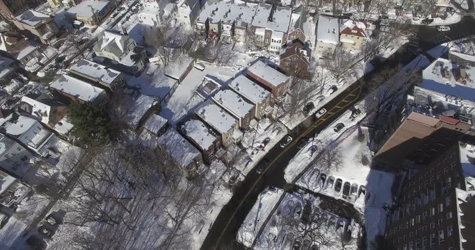 Weehawken Snow Apartment Flyover