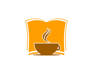 Coffee Book Icon Logo Design Element