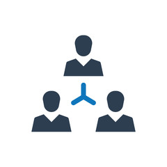 Teamwork connectivity icon