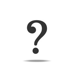 Question mark sign with shadow icon. Help symbol. FAQ sign. Flat vector