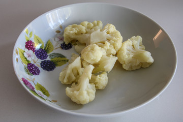 Dish of Cauliflower isolated