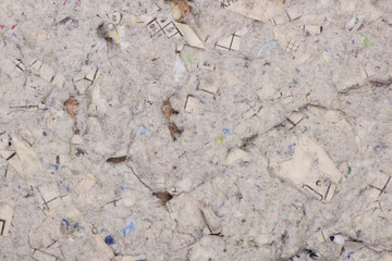 Empty sheet of recycle paper. Handmade paper background. Old paper. Recycling texture.