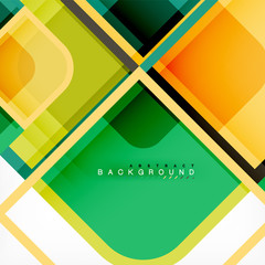 Square geometric abstract background, paper art design for cover design, book template, poster, cd cover illustration