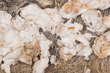 Empty sheet of recycle paper. Handmade paper background. Old paper. Recycling texture.