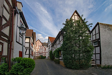 Fototapeta na wymiar In der Altstadt von Bad Nauheim, Hessen, Deutschland 