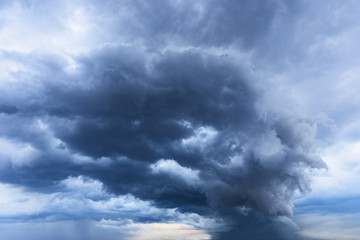 Fototapeta na wymiar Sky in stormy cyclone clouds. Weather meteorology