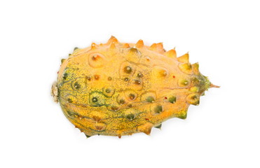 Obraz premium horned melon isolated on white background