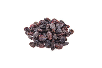 Raisins isolated on white background