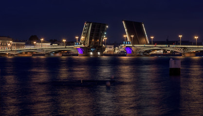 Fototapeta na wymiar drawbridge in st. Pietroburgo
