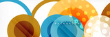 Abstract colorful geometric composition - multicolored circle background