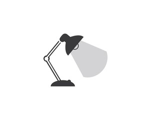 Desk furniture icon, lamp symbol, flat vector and trendy illustration sign