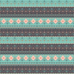 Vector handdrawn tribal geometric pattern. Color boho styled ilustration background.vector illustration