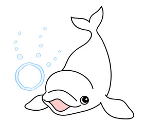 シロイルカ　ベルーガ　バブルリング