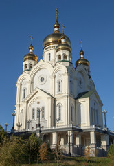 Fototapeta na wymiar The Orthodox Church in the city of Khabarovsk